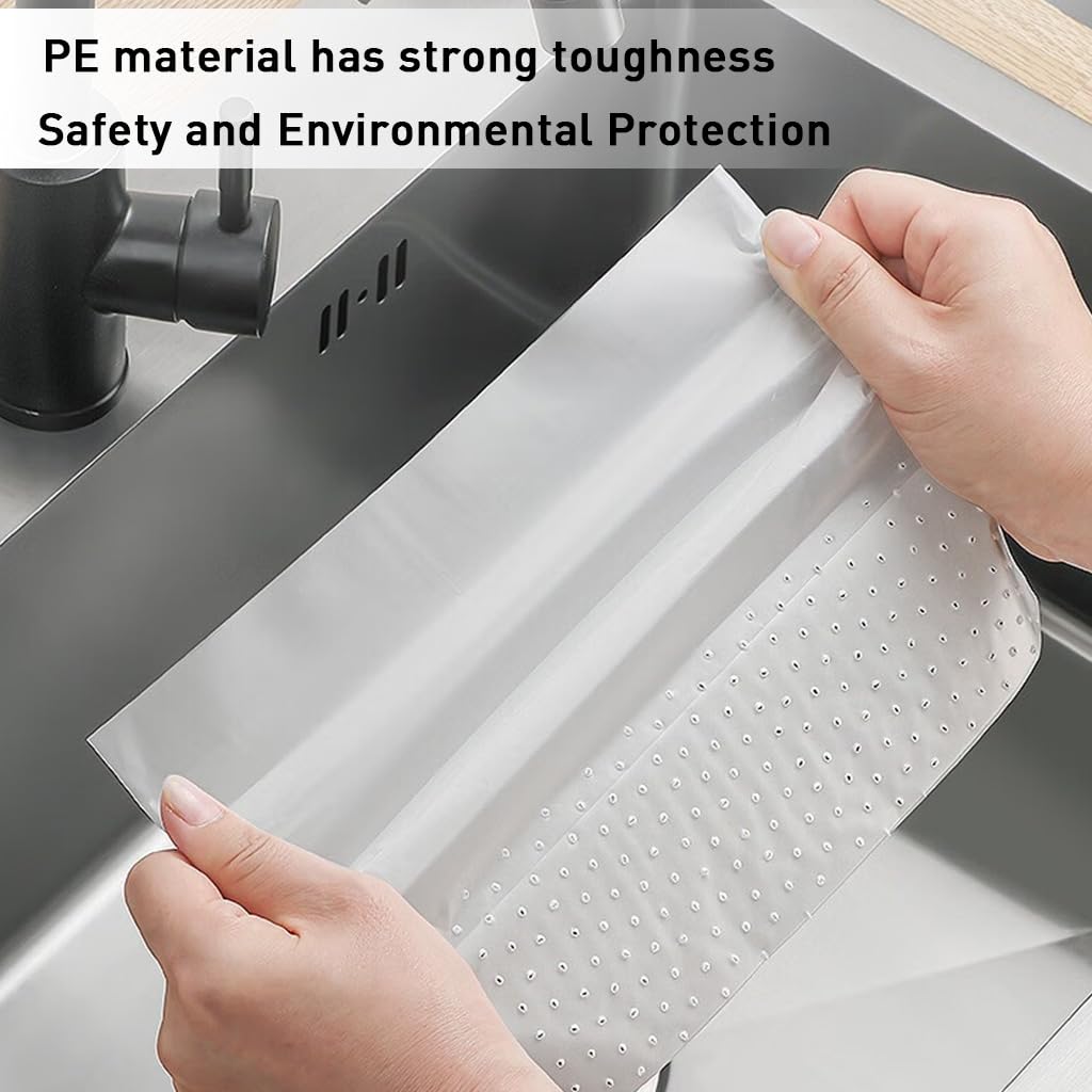 ZIBUYU Stand Up Filter Bags for Sink Straining featuring Hands Free Design and Reusable PE Mesh 60Pcs