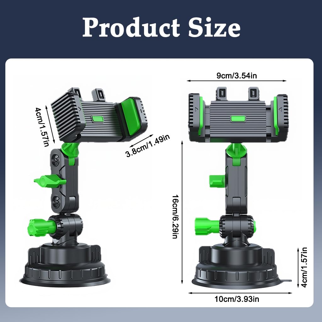 STHIRA Car Phone Holder for Windshield and Dashboard with 360° Rotation | PVC Mount