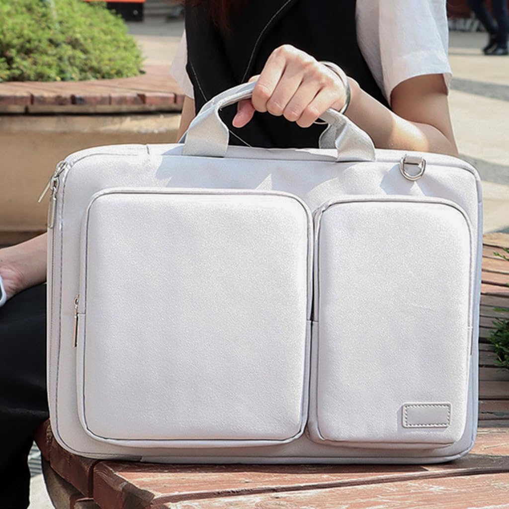 ZIBUYU Laptop bag for Men Women, 360° Protective Office Bag Messenger Bags, Water Resistant Laptop Bag Tablet Business Carrying Handbag laptop liner for Macbook Huawei 14.1-15.4 inch Universal Size