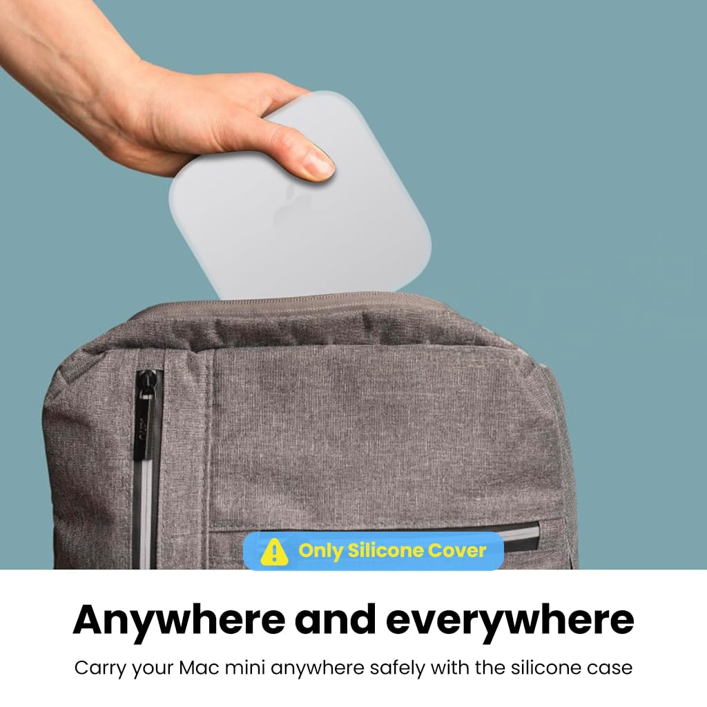 ZORBES Silicone Skin Cover for Mac mini M4 and M4 Pro 2024 with Clear Dustproof Protection