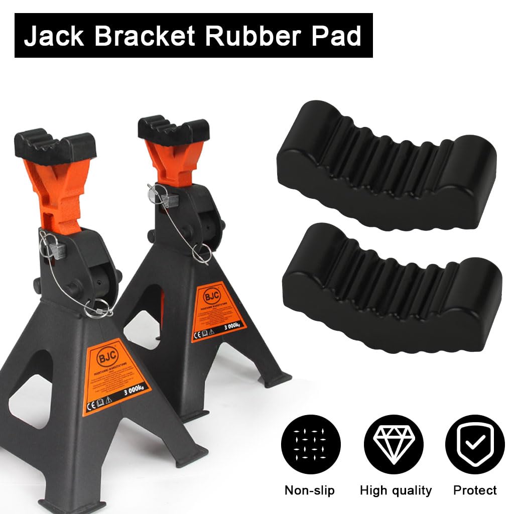 STHIRA Car Jack Pad Adapter 2 Pack for Vehicle Lifting with Grooved Anti Slip Design | High Density Rubber Frame Protector