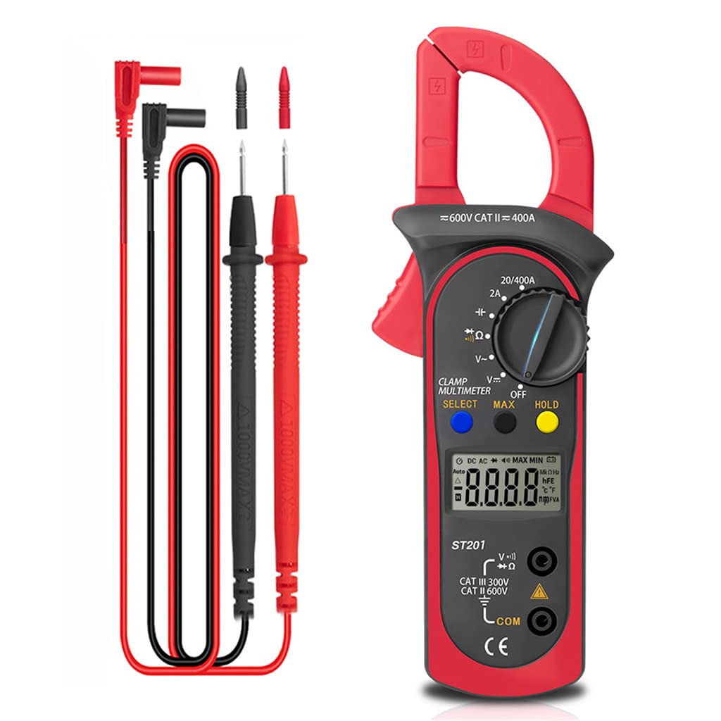 HASTHIP® ST201 Smart Digital Clamp Multimeter,Resistance Ohm Transistor Testers AC/DC Current,Voltmeter Lcr Clamp Meter