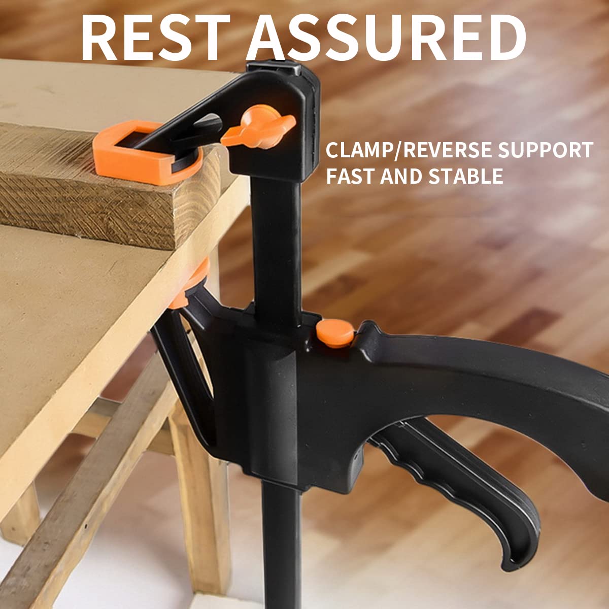 HASTHIP Quick Grip Clamp for Woodworking featuring Heavy Duty Bar F Clips 12PCS Set