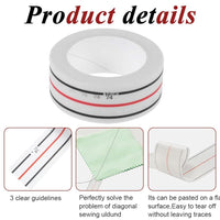 HASTHIP® 1 Roll Diagonal Seam Tape 1/4" 10-Yard Sewing Basting Tape for Sewing Diagonal Seam Easy to Tear Self Adhesive Stripy Washi Tape Diagonal Seam Tapes