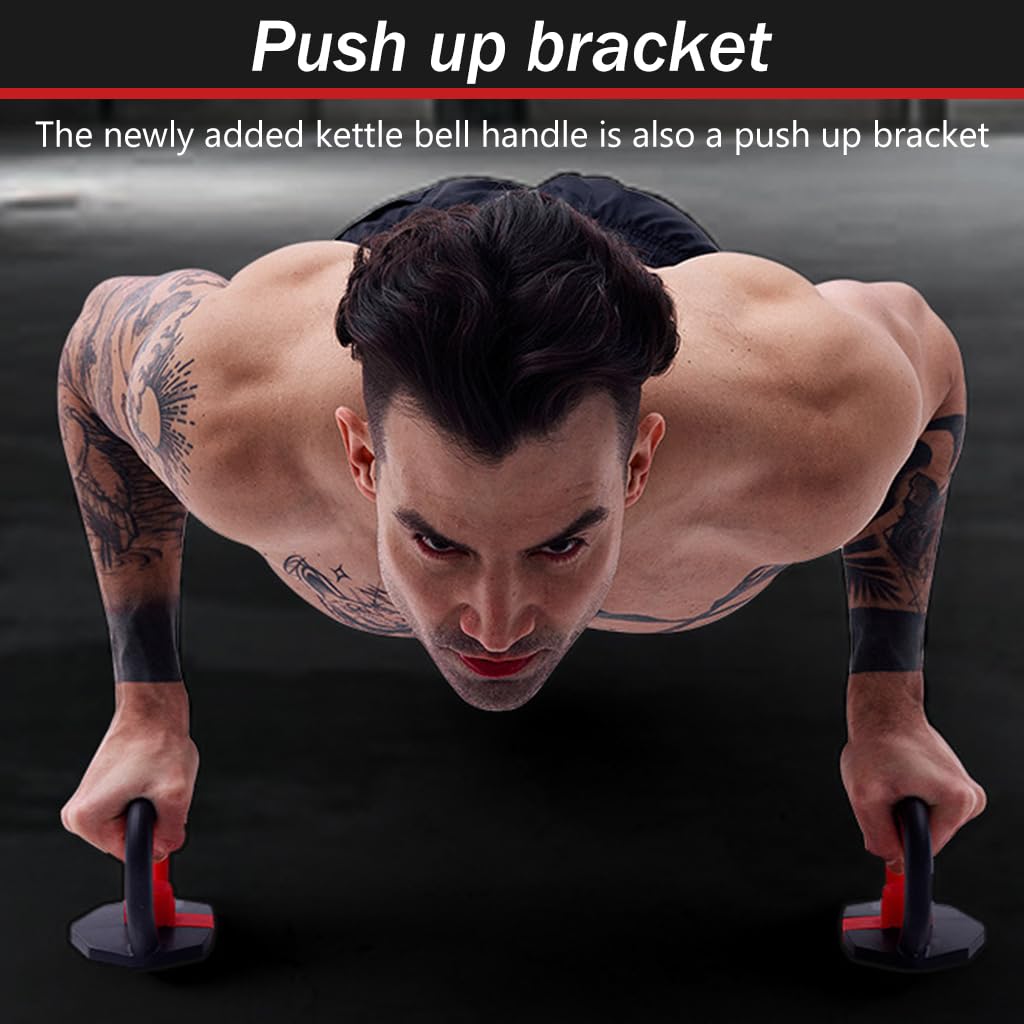 Proberos Kettlebell Converter Handle Set for Dumbbells with 25cm Shaft and Anti Slip Grip