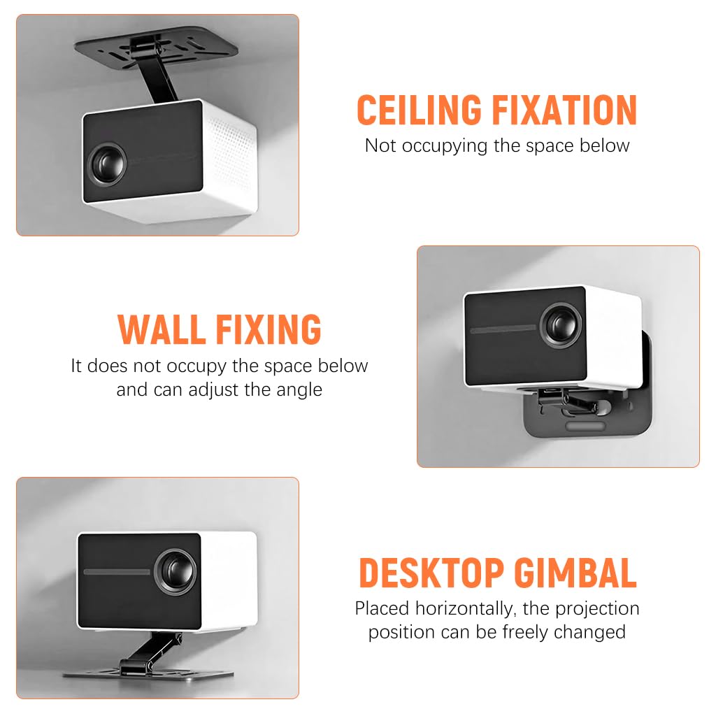 ZORBES Projector Holder Stand for Desks and Walls with 180 Degree Adjustable Joints | Carbon Steel
