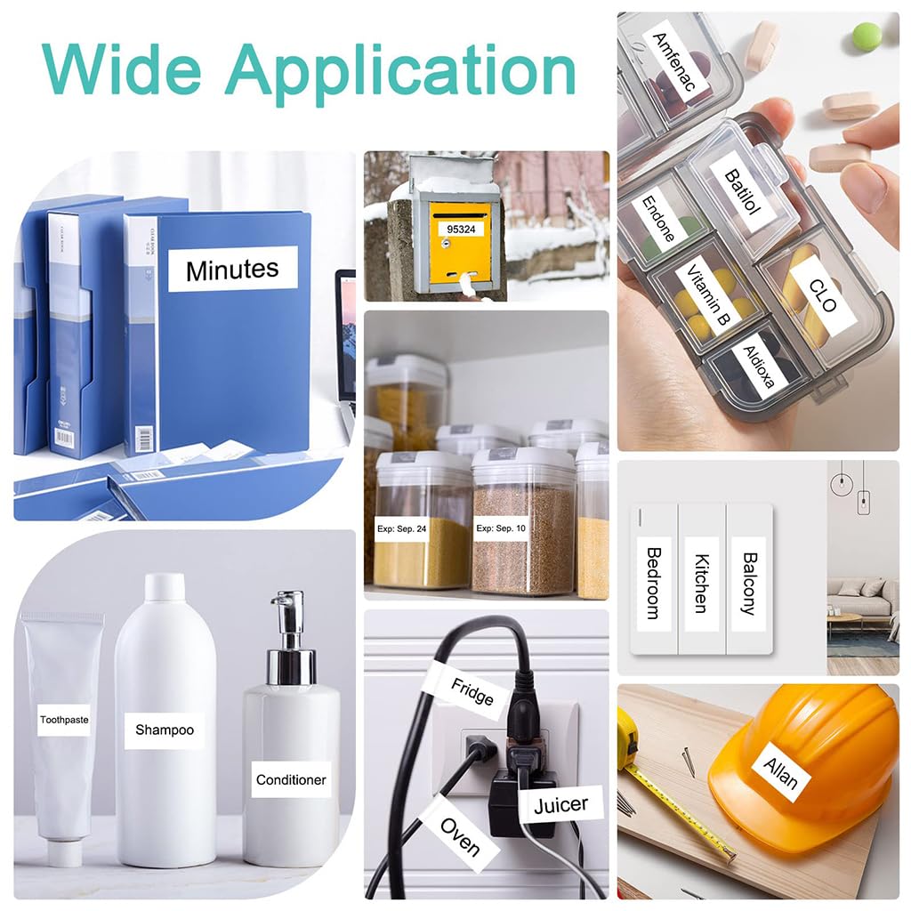 ZIBUYU Label Tape for Casio KL Series featuring 9mm Width and Waterproof Design | 8m Roll