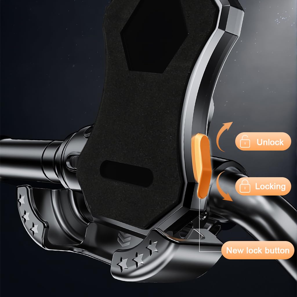 STHIRA Bike Mobile Holder for Handlebar or Rearview Mirror with 360° Rotation | Secure Anti‑Slip Mount for Smartphones