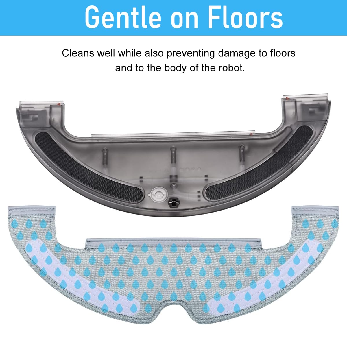 HASTHIP Mopping Cloth for Mi Robot Vacuum Cleaner X10 with Microfiber Wet and Dry Use | Pack of 4 Replacements