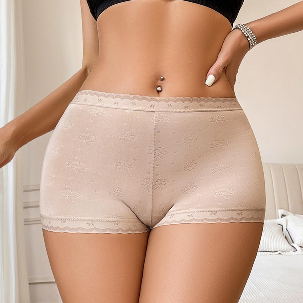 SANNIDHI Women's Boyshorts for Daily Comfort with Traceless Fit and Embossed Design | Pack of 3