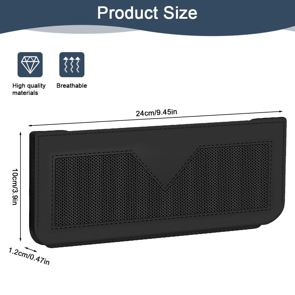 STHIRA Car Seat Storage Pocket for Dashboard with Dual Adhesive Strips 24x10cm PU Leather | Space-Saving Organizer for Phone Keys and Cards