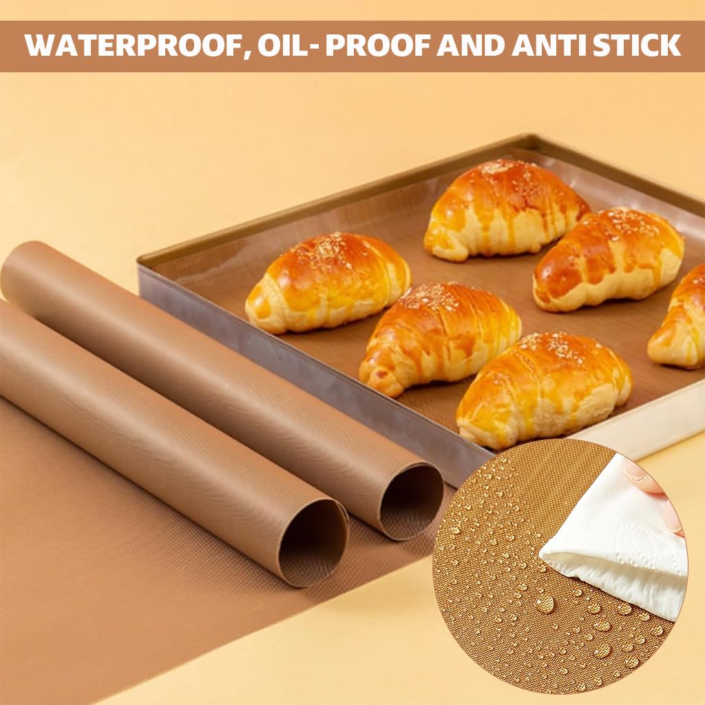 HASTHIP Baking Mat for Oven and Air Fryer with Non Stick PETE Coating 15.7x23.6 in | Reusable Sheet