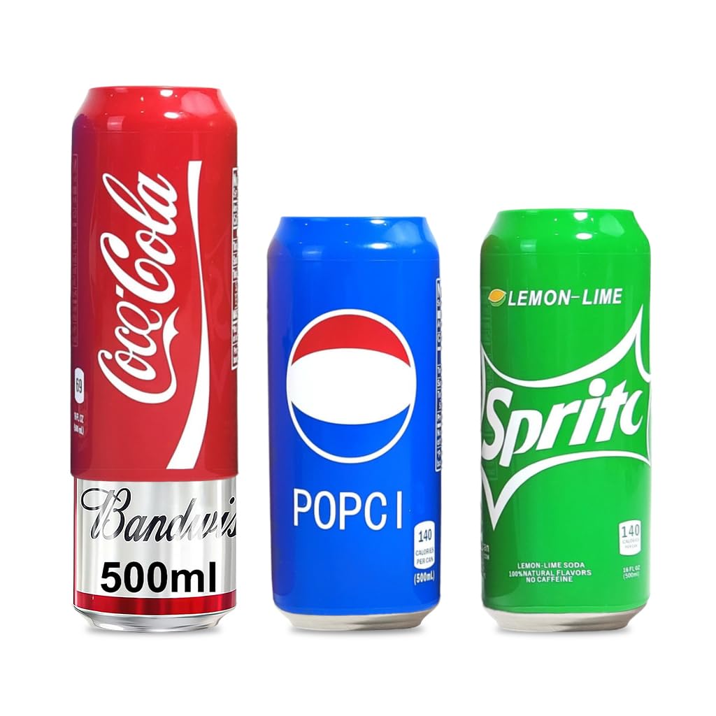 HASTHIP Beverage Can Sleeves for 500ml Drinks with Anti Slip Zip Top Design | Elastic Silicone Covers