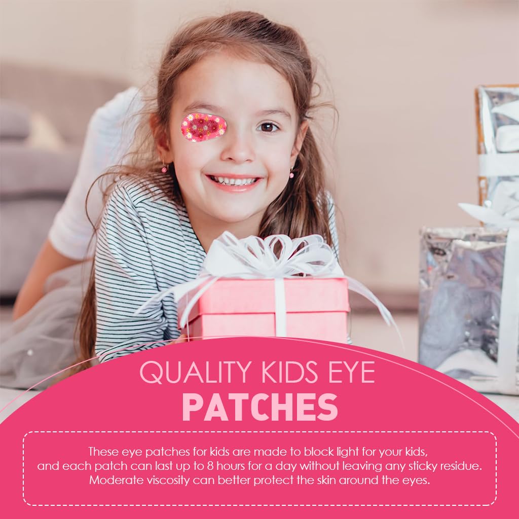SNOWIE SOFT Kids Eye Patch for Lazy Eye Recovery with Self Adhesive Design 40pcs 3x2 in Cotton