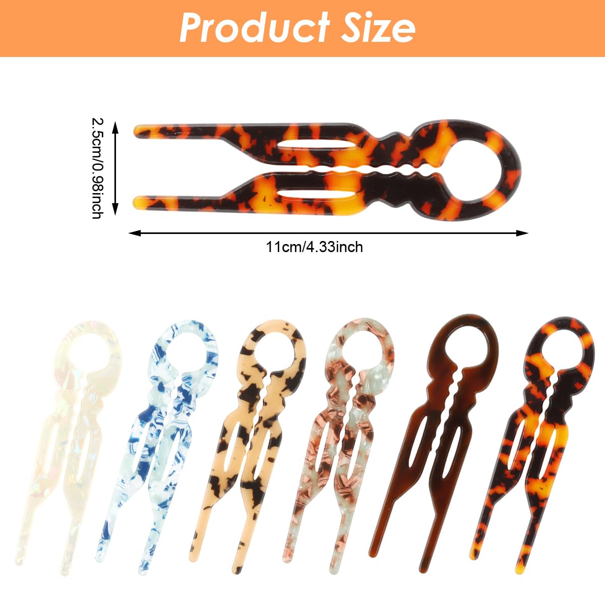 MAYCREATE Hair Pins for Women 6 PCS Set featuring Double Notch Locking Mechanism | for Thin and Thick Hair