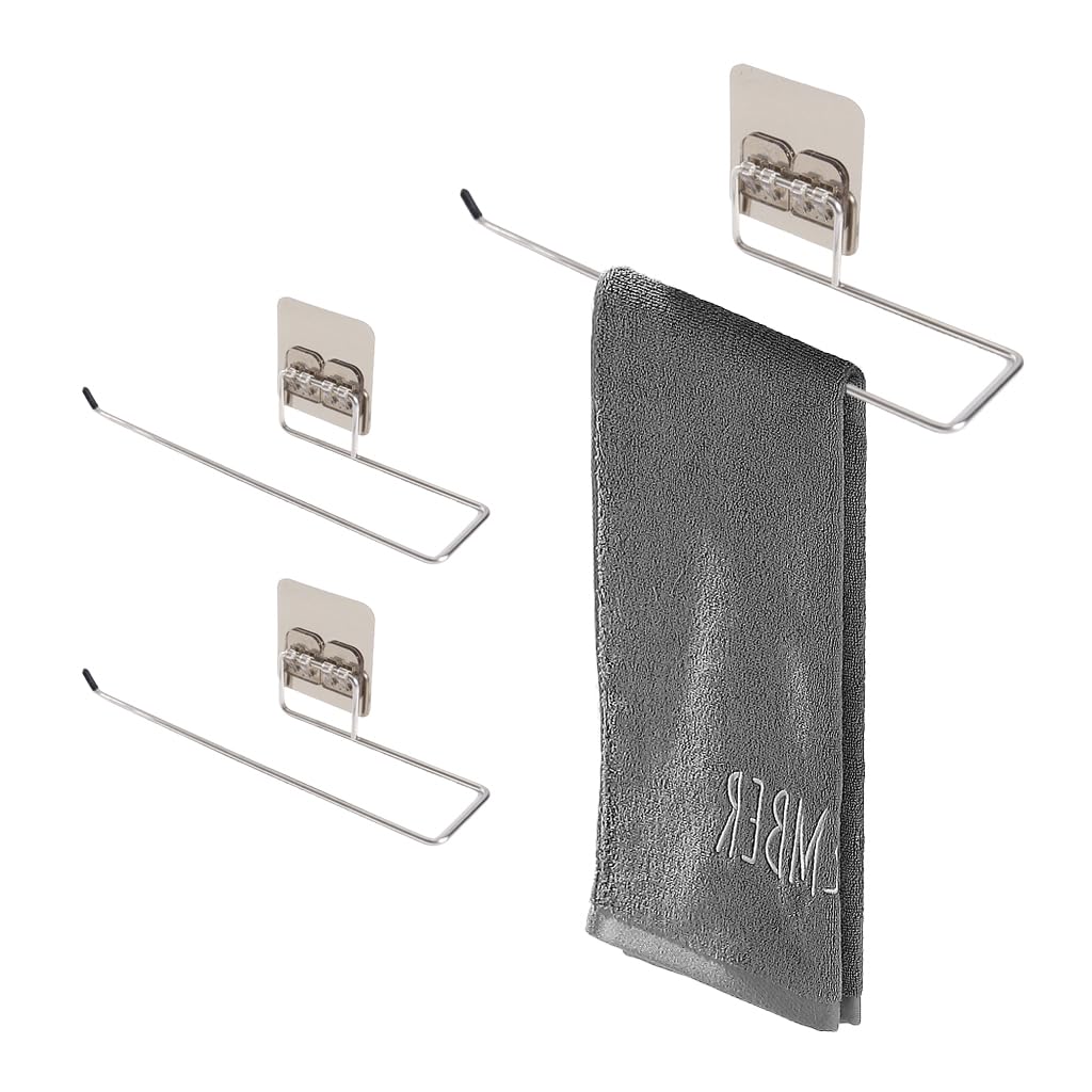 ZIBUYU Tissue Paper Holder for Bathroom and Kitchen featuring Self Adhesive Mount 10.4 in Metal Rack | Space Saving Design