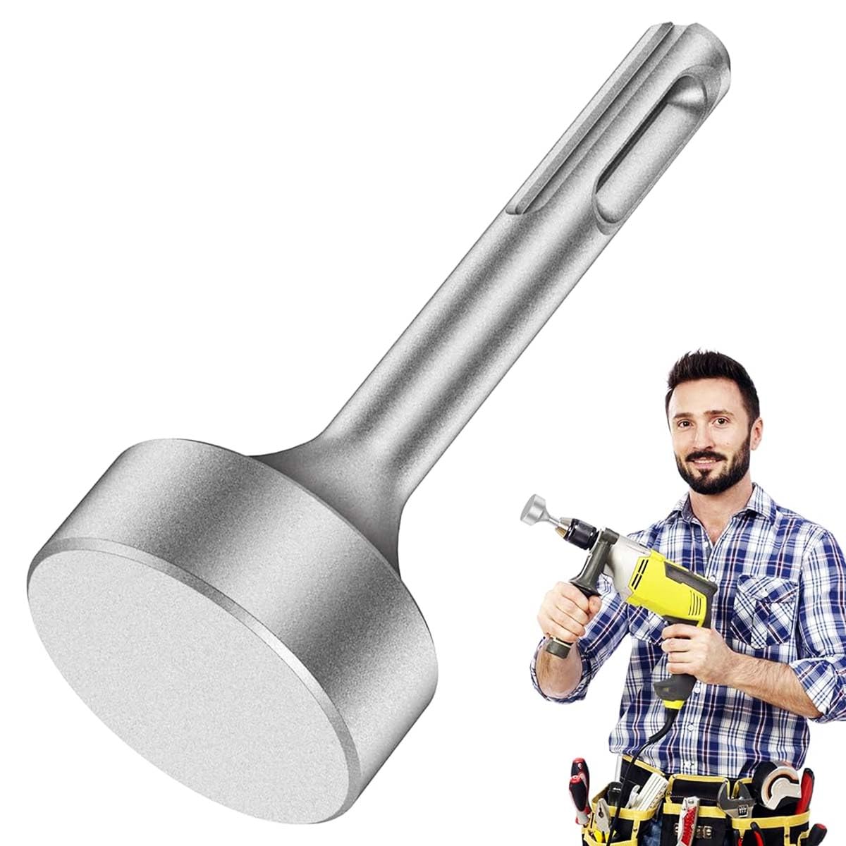 Serplex Metal Hammer Attachment for Impact Drivers with 3.5cm Plate & 1/4'' Hex Shank | Steel Construction