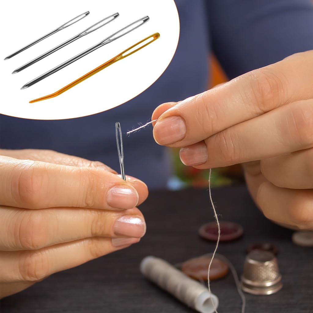 HASTHIP Sewing Needle Kit for DIY and Upholstery with 11 Pieces and Bent Tip Design | Stainless Steel