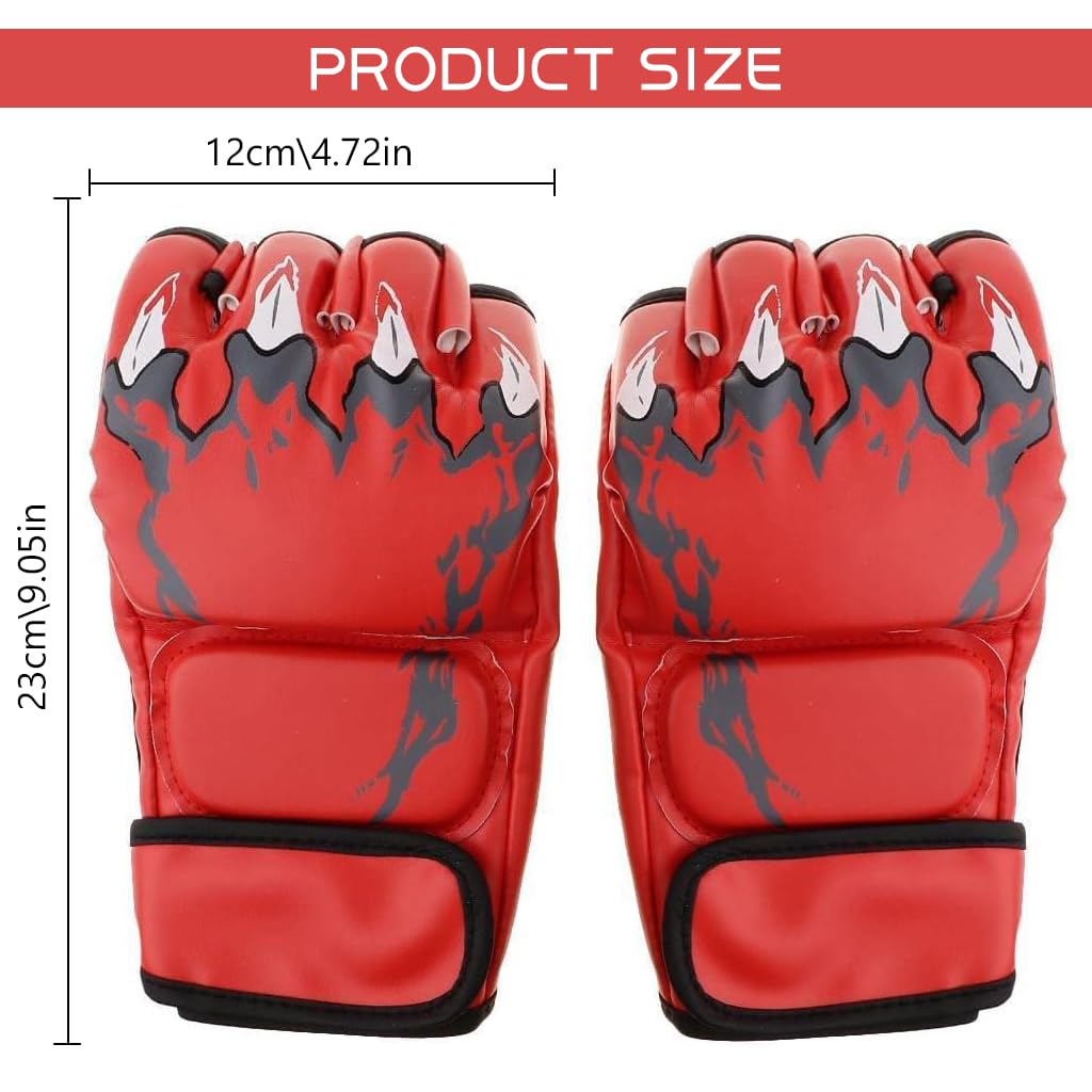 Proberos Boxing Gloves for Training with Adjustable Wristband and 12cm Palm Fit | PU Gloves for Men and Women