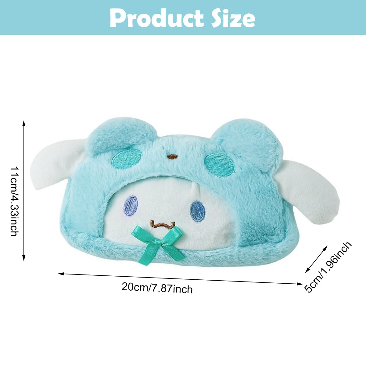Climberty Cartoon Pencil Pouch featuring Cinnamoroll Soft Plush Zipper Case for Girls 2PCS