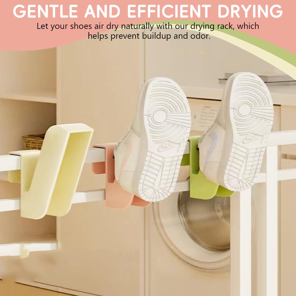HASTHIP Shoes Drying Rack for Slippers and Heels with Non Slip Hanging Hooks | Space Saving Organizer