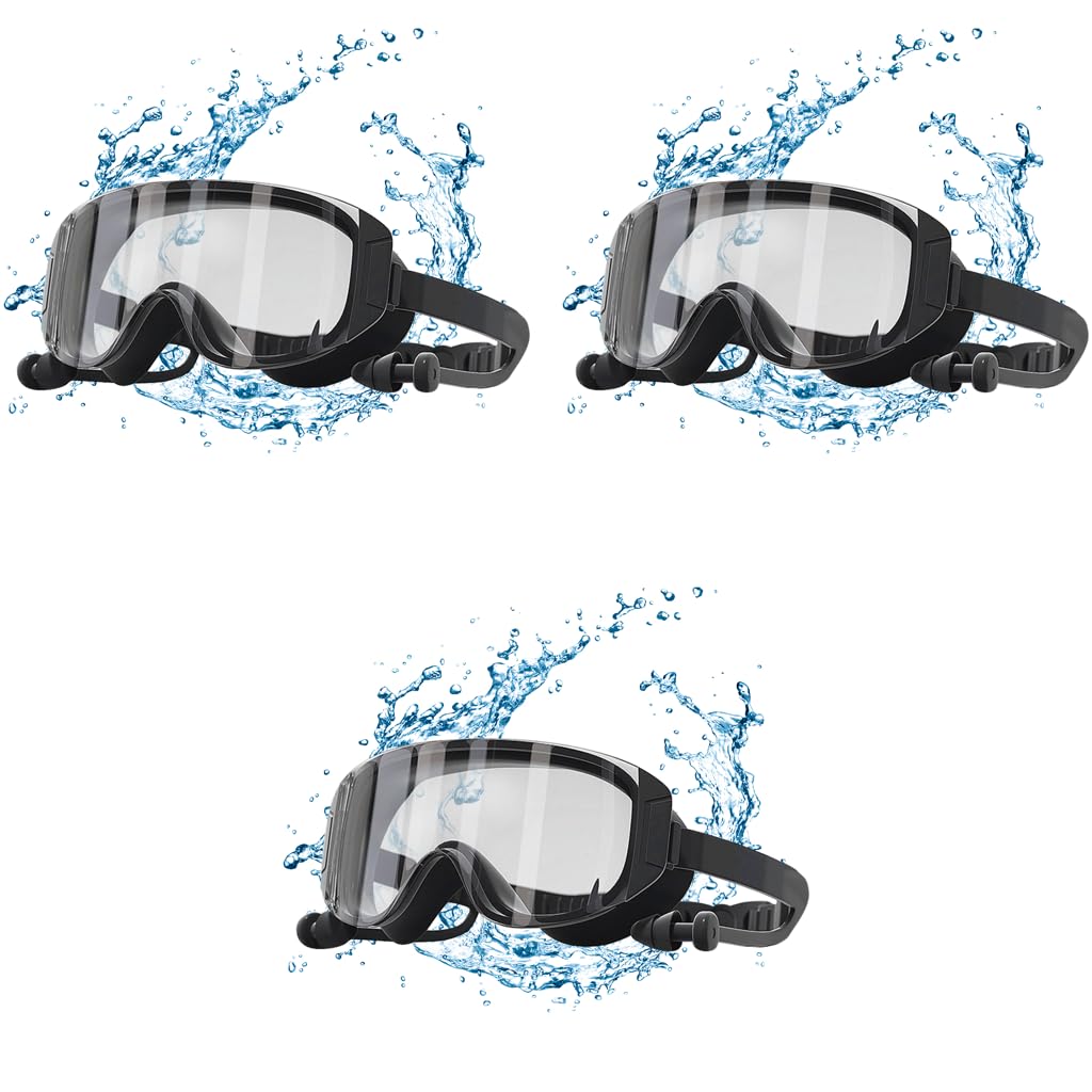 Proberos Swim Goggles for Men and Women with Anti‑Fog HD Vision and UV400 Protection | 3PCS