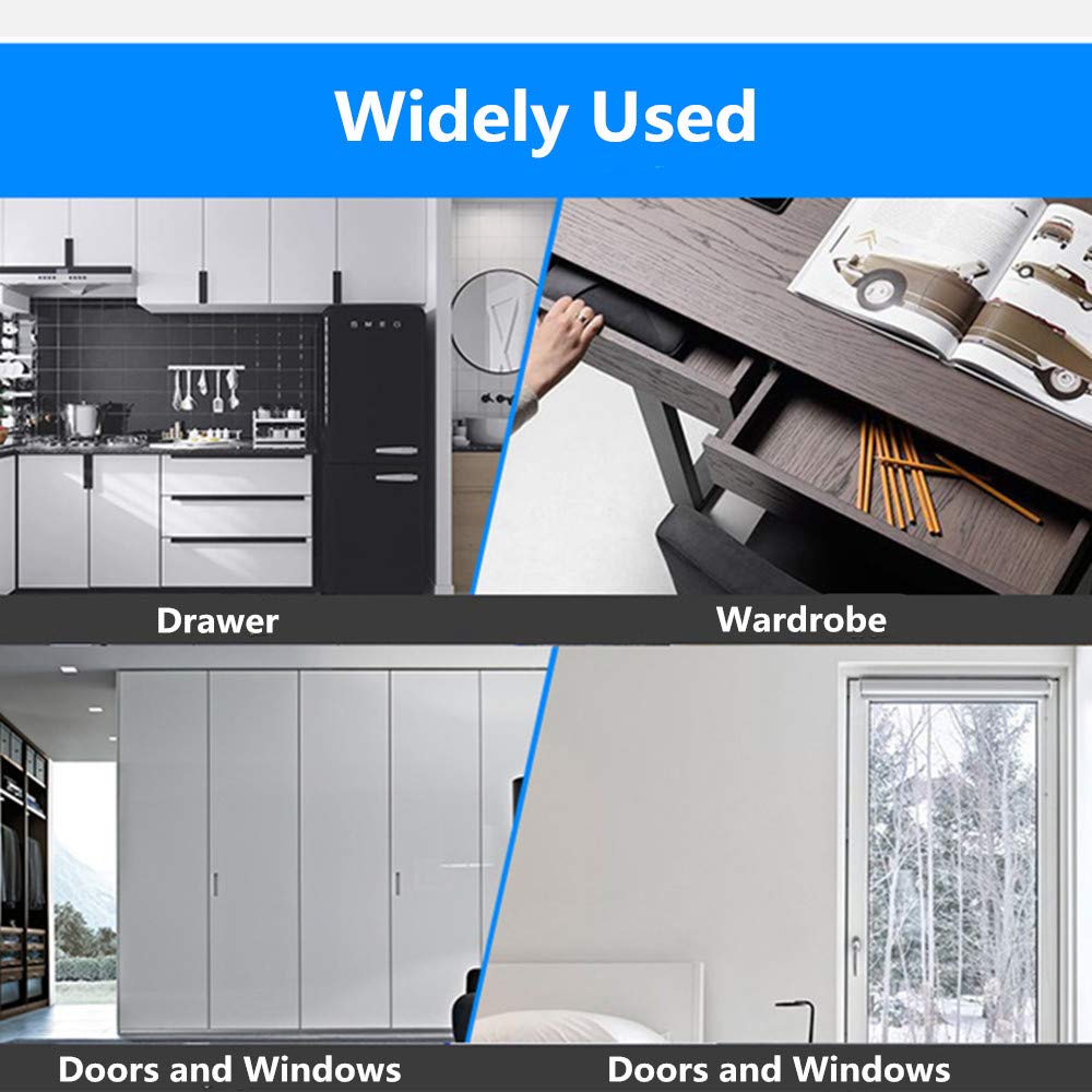 HASTHIP Drawer Lock Set for Cabinets and Desks with 3 in Keyed Hasp Chrome Plated | 2 Sets