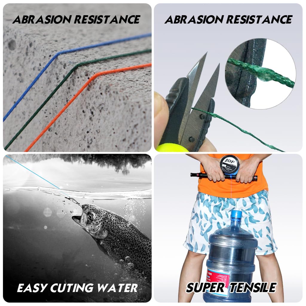 Proberos Fishing Line for Angling with 0.6mm Diameter and 110LB Strength | 3PCS PE Fiber