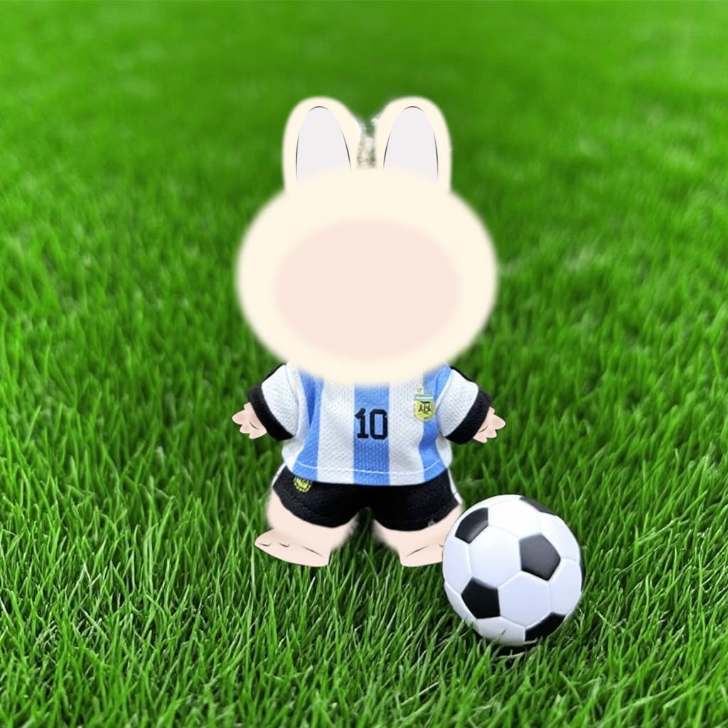 FANCYKU Doll Clothes Football Outfit for 4 Inch and 6 Inch Figures with Jersey Top and Shorts