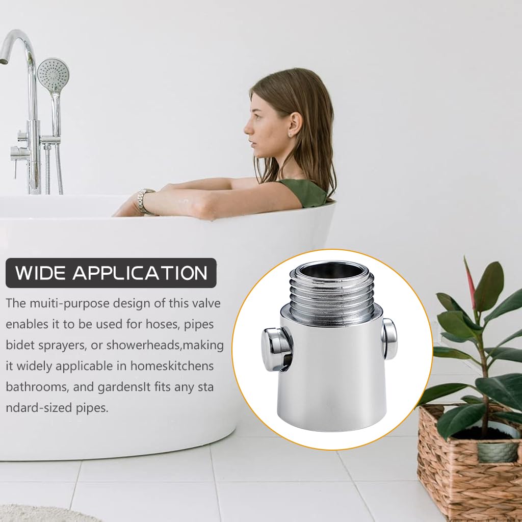 Supvox Shower Shut Off Valve for G1/2 inch Fixtures featuring Button Flow Control | Universal Fit