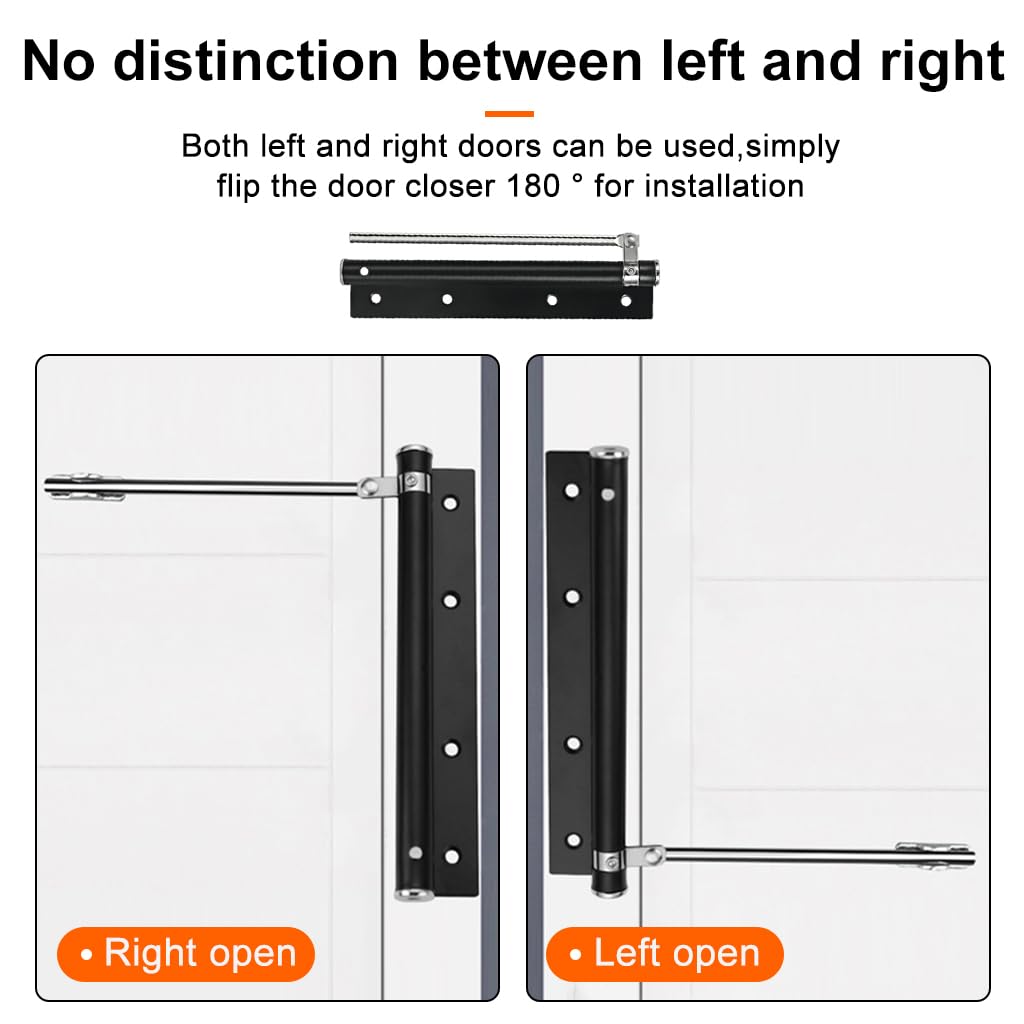 Serplex Automatic Door Closer for Homes and Offices with Adjustable Tension and Stainless Steel Construction