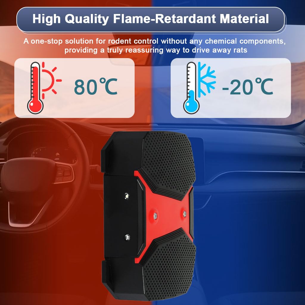 STHIRA Car Mouse Repeller for Car and Home with 8–56Hz Ultrasonic Waves & Motion Sensor | Easy Motor-Powered Installation