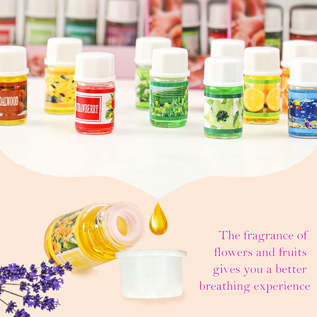 HASTHIP Aroma Diffuser Oil Set for Relaxing Home Use with 12 Natural Scents 3ml Each | Water Soluble