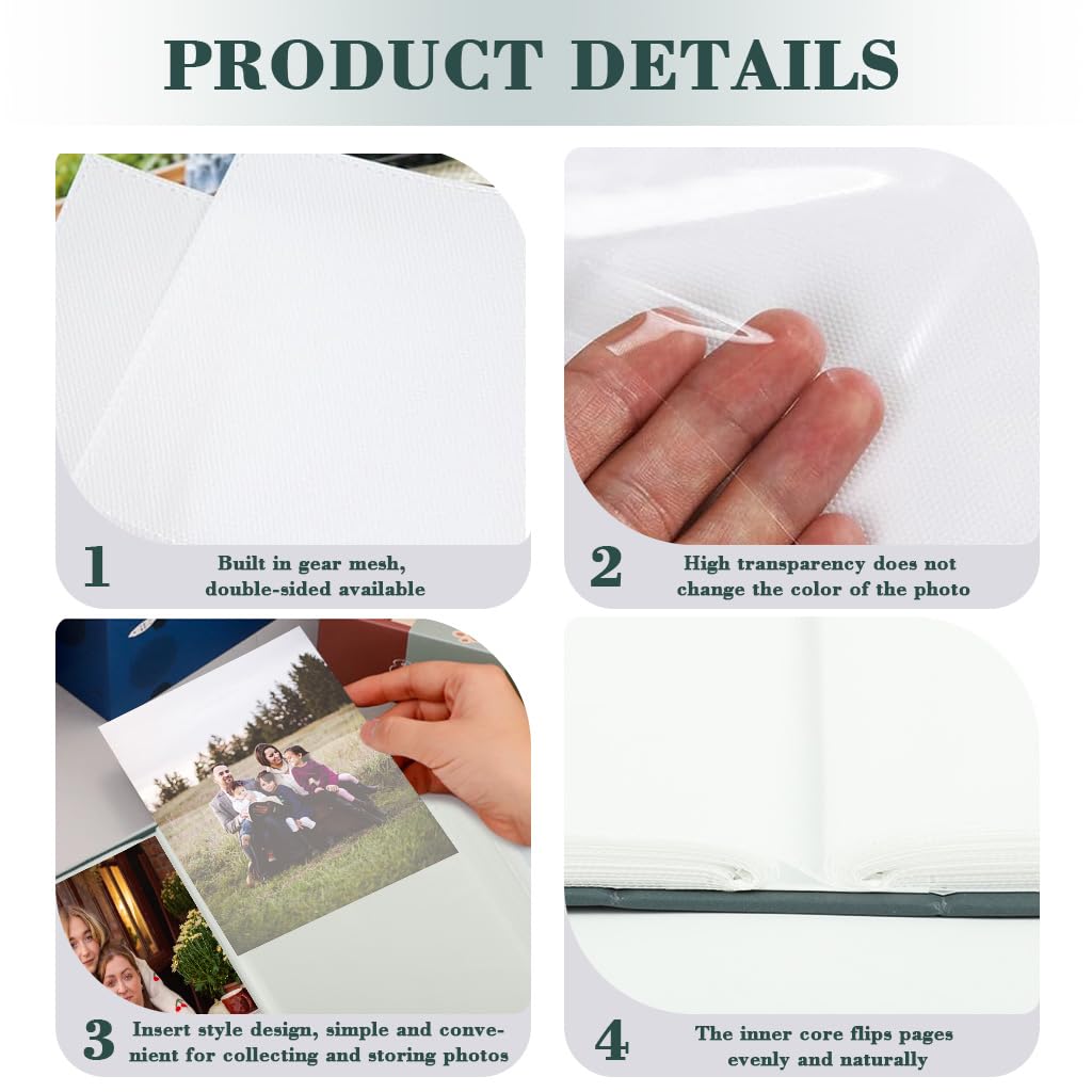 HASTHIP Photo Album 4x6 for Family Memories with Clear Pockets Holds 100 Photos | Baby Gift