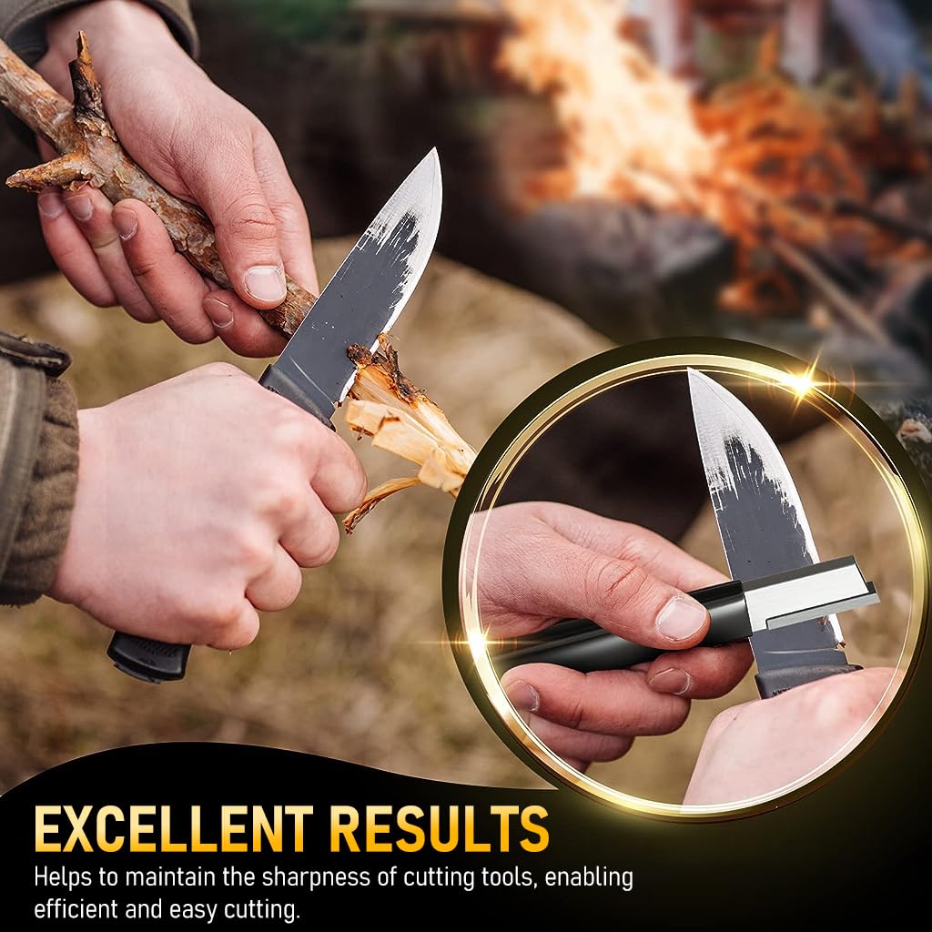 Serplex Garden Tool Sharpener for Pruners and Scissors 4.3 in Portable Tungsten Steel | Easy Handheld Cutter Sharpener