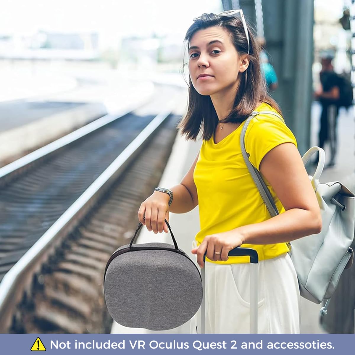 Hard Carrying Case for Meta Quest 3 2 Pro and Pico 4 with EVA Shell and Dual Zippers | Shockproof Travel Storage