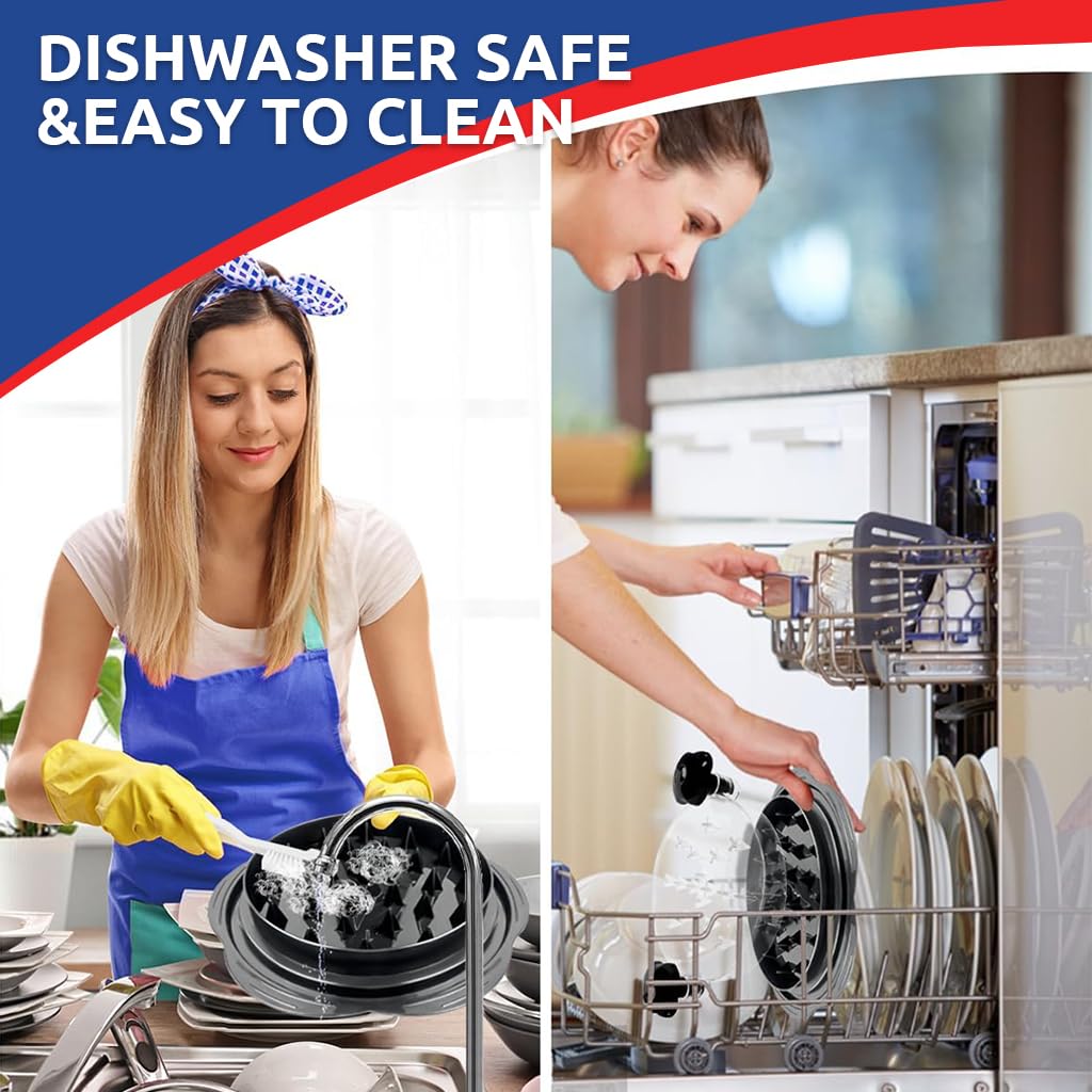 ZIBUYU Chicken Shredder Tool for Tacos and Meal Prep featuring 9.8 in Rotary Bowl | Food‑Grade PP