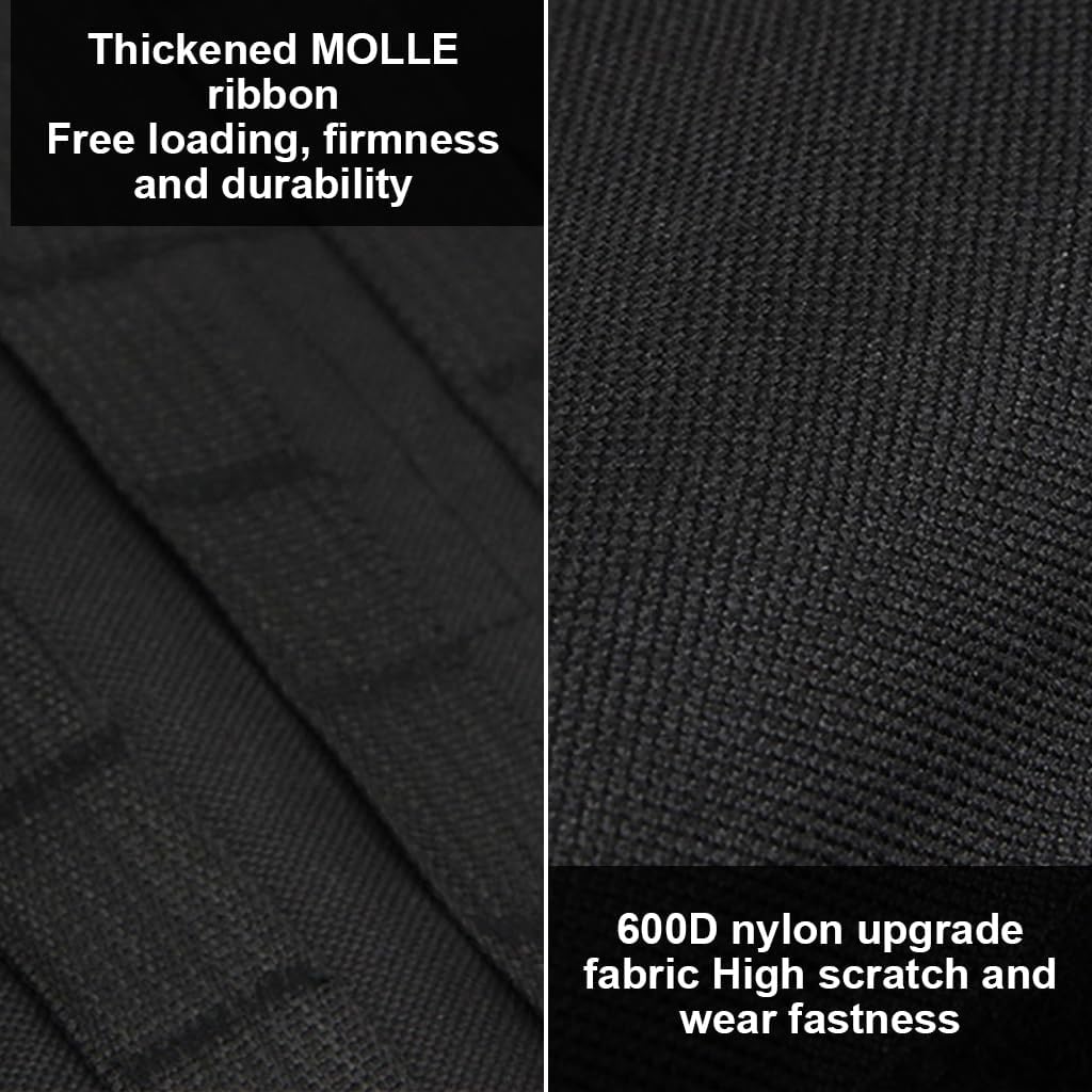 Optifit Tactical Vest for Outdoor and Airsoft Use with 4 Pouches and Walkie Talkie Pouch | Adjustable Modular Design for Men and Women