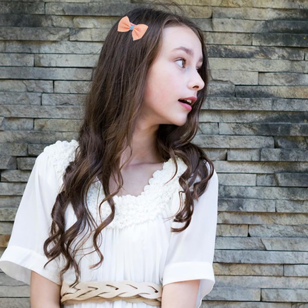 ZIBUYU Hair Clips for Girls featuring 10 Bow and Flower Designs with Secure Hold | Pink Polymer Clay Accessories for Kids