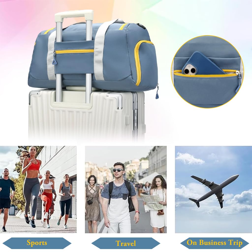 PALAY Gym Bag for Travel and Sports with 50×27×23 cm Capacity & Wet Pocket | Shoe Compartment