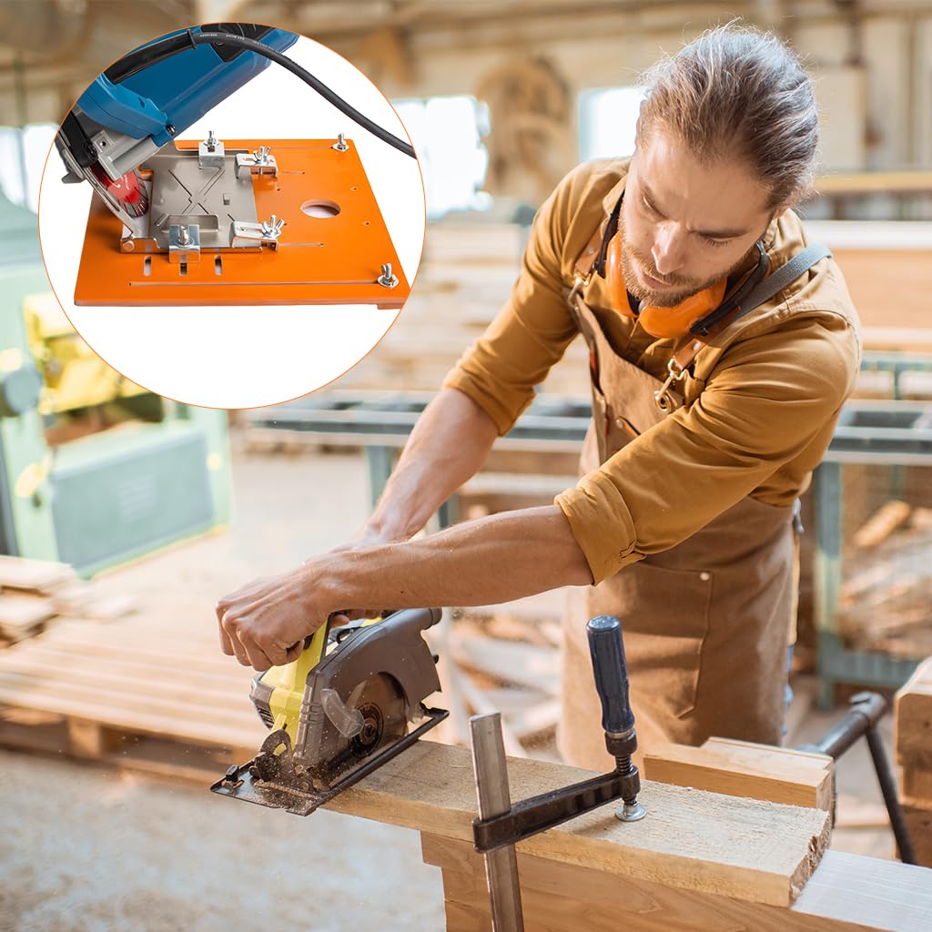 Serplex Circular Saw Guide Rail Bottom Plate for Woodworking with Etched Scale Base 28x20cm 2PCS