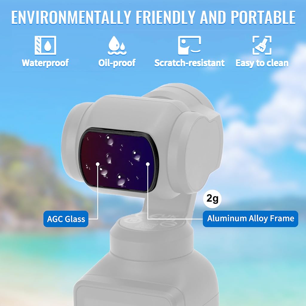 ZORBES Magnetic Polarized Camera Lens for DJI Pocket 3 with 6pcs ND UV CPL Filters | Optical Glass
