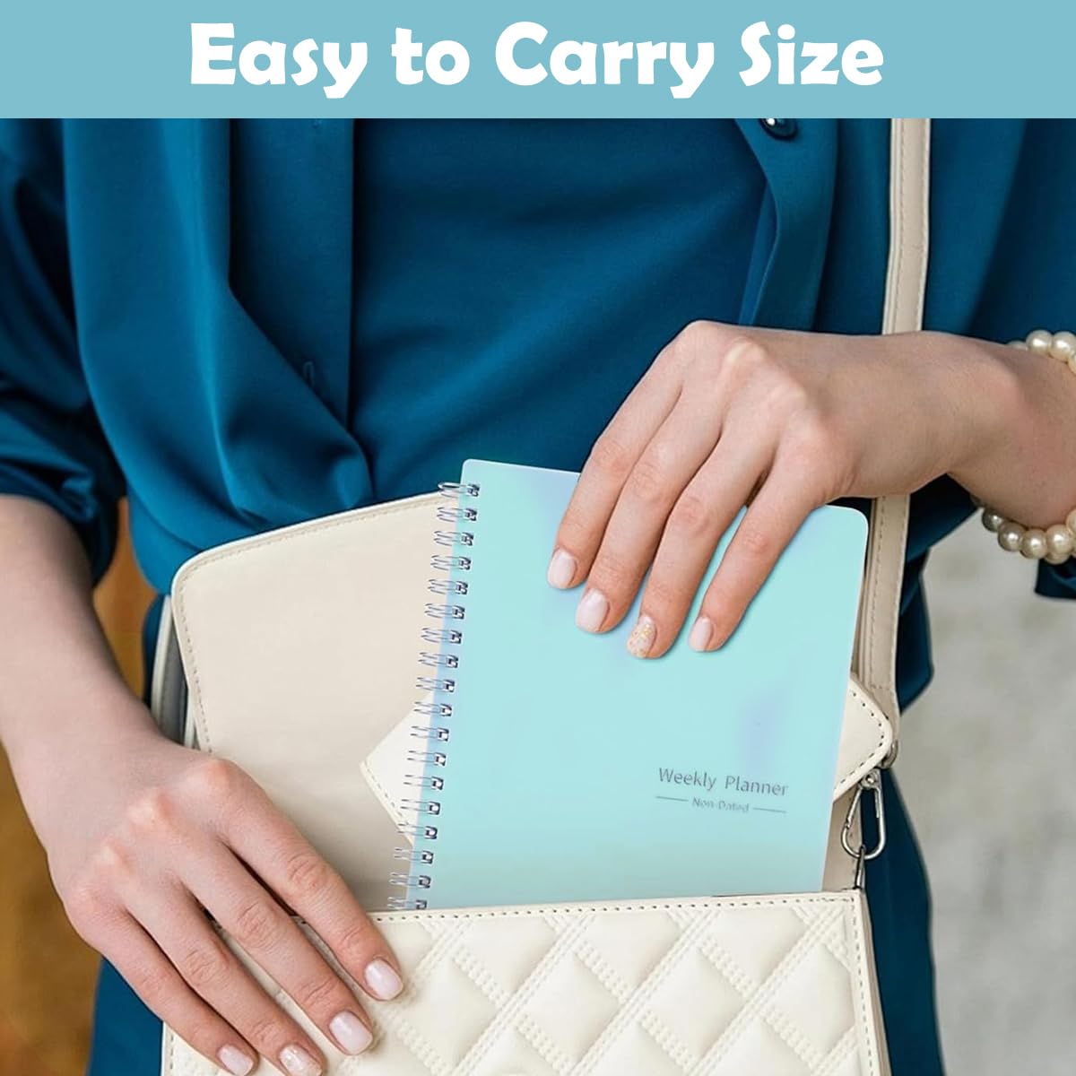 OFIFO Weekly Planner 2025 Diary with 52 Pages and Coil Binding Blue PP Cover | 3PCS