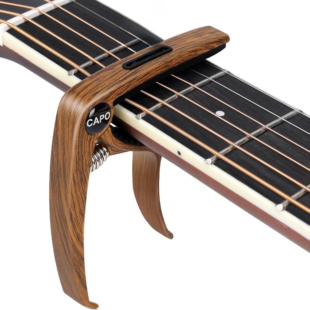 HASTHIP Guitar Capo for Acoustic and Electric Guitar with Pick Slot and Zinc Alloy Build | Fits Ukulele, Banjo and Mandolin