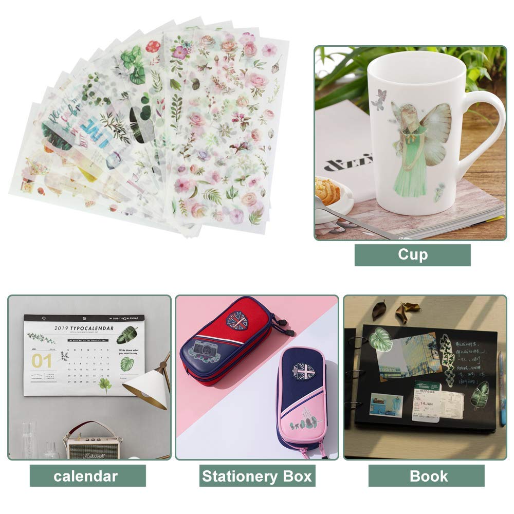 HASTHIP Scrapbooking Stickers for Planner and Album with 30 Sheets Washi Paper | Safe for Children