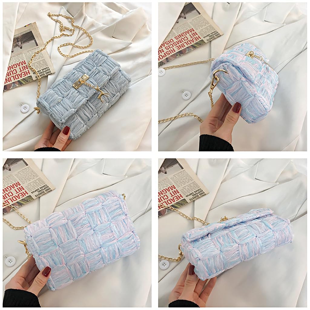 HASTHIP DIY Handmade Bag Material Kit for Creative Lace Weaving with Golden Chain | Gift for Girls