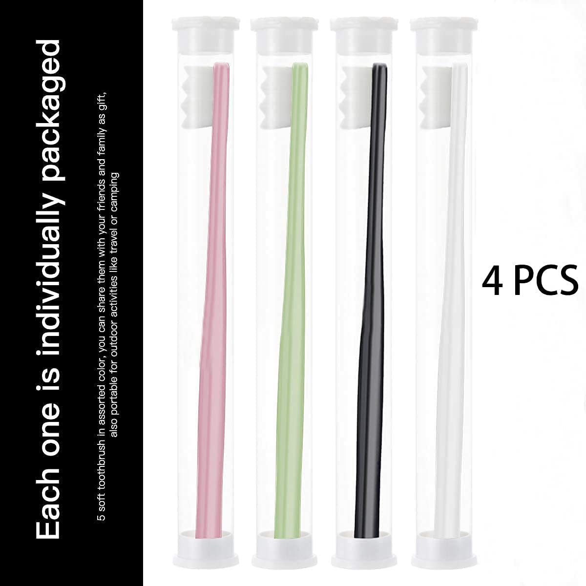 HANNEA Extra Soft Toothbrushes for Sensitive Teeth with 15000 Nano Bristles | Pack of 4