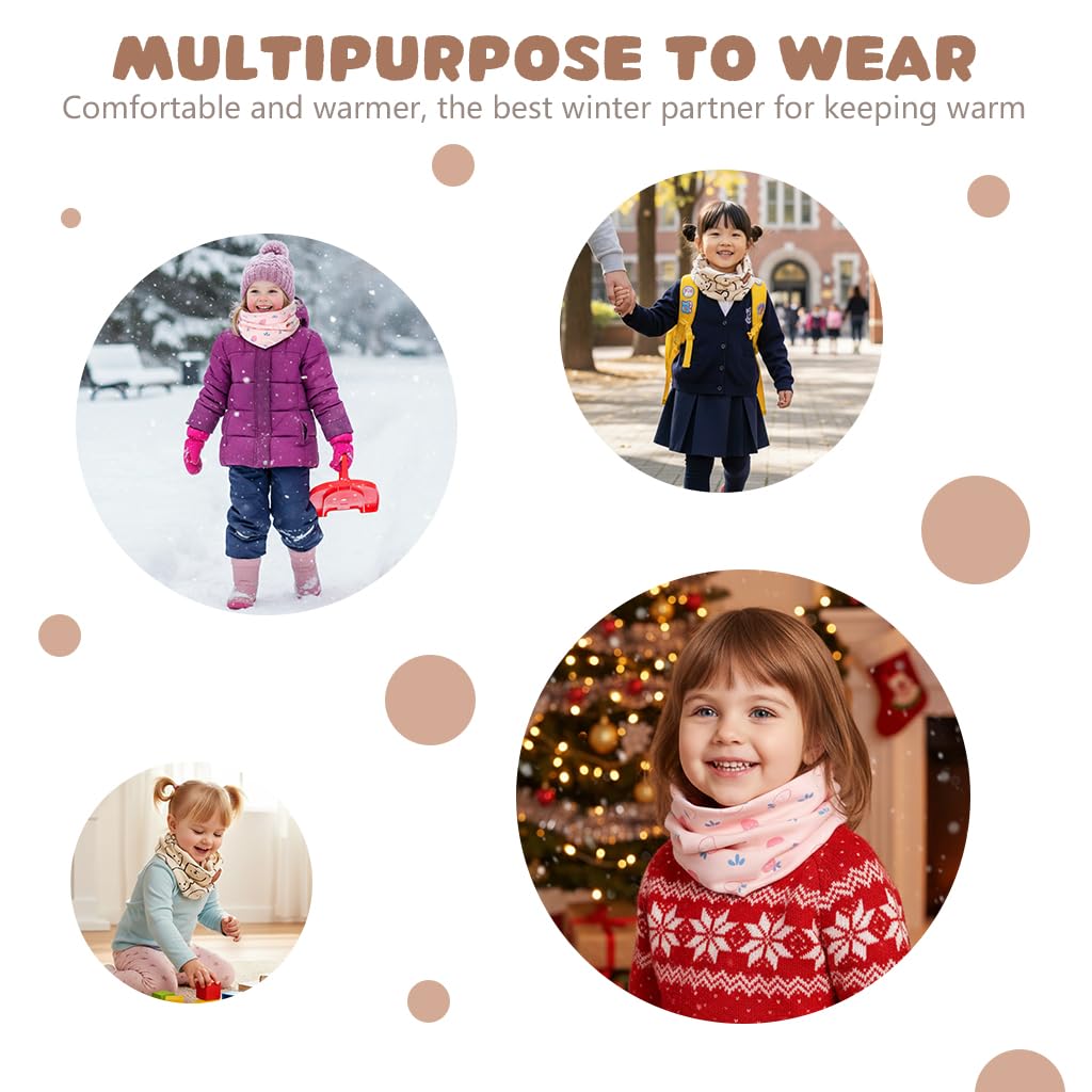 SNOWIE SOFT Baby Scarf Set for Outdoor Wear featuring 37x21 cm Stretch Cotton | Cute Neck Warmer and Headband for Toddlers