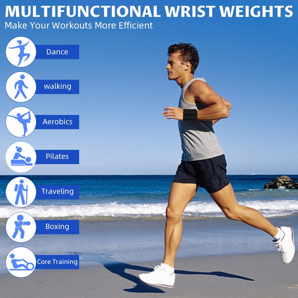 Proberos Ankle Weights for Walking and Workouts with Adjustable Straps 1 lb Pair | Soft Fit