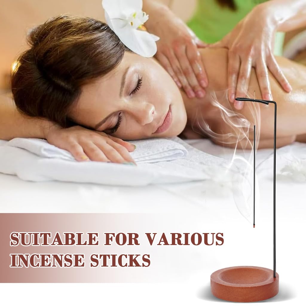 HASTHIP Agarbatti Holder Set of Two for Puja and Meditation featuring Upside Down Design with Rosewood Base